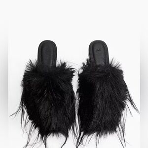 Zara Black Feathered Women's Shoes